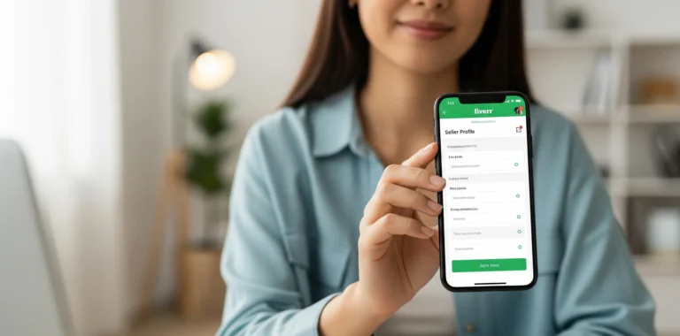 How to create Fiverr seller account on mobile